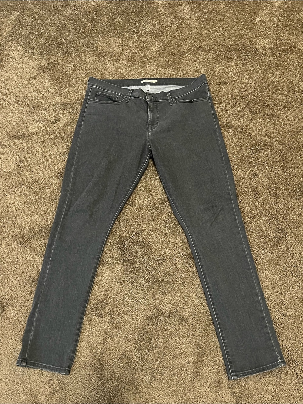 Levi’s 311 Shaping Skinny Jeans Women’s Size 34 Charcoal Gray Stretch Denim
